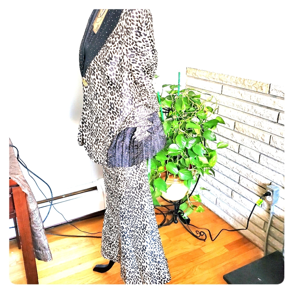 3 pc printed bling chic suit